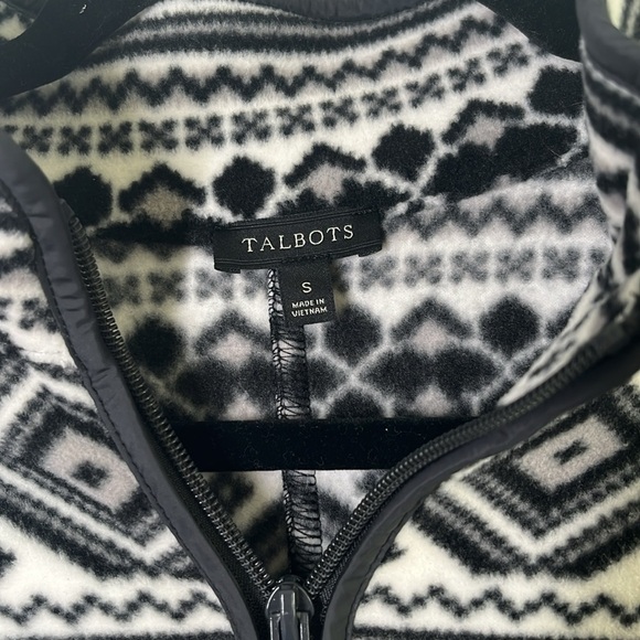 Talbots Geo Fair Isle Polar Fleece Jacket | Size Small | Excellent Condition - Picture 4 of 9